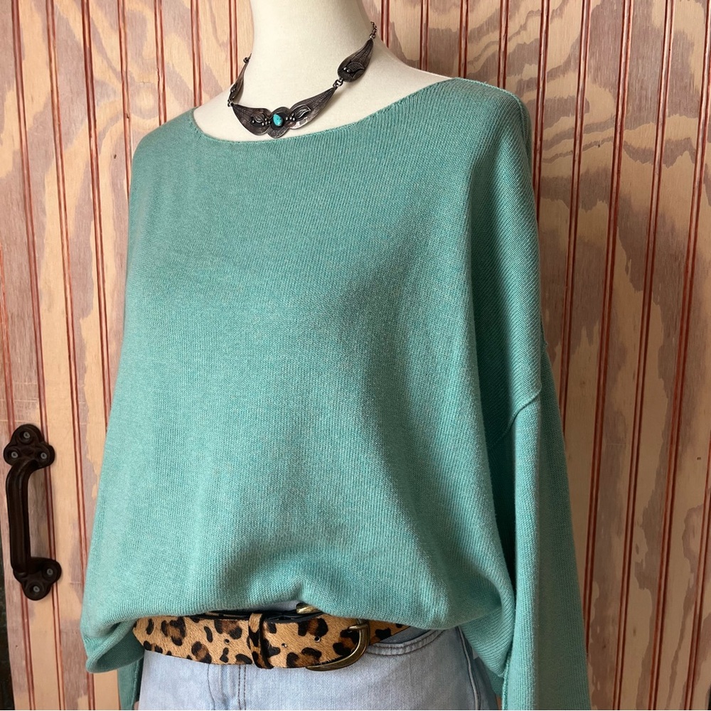 Eileen Fisher Mint Green Crew Neck Sweater